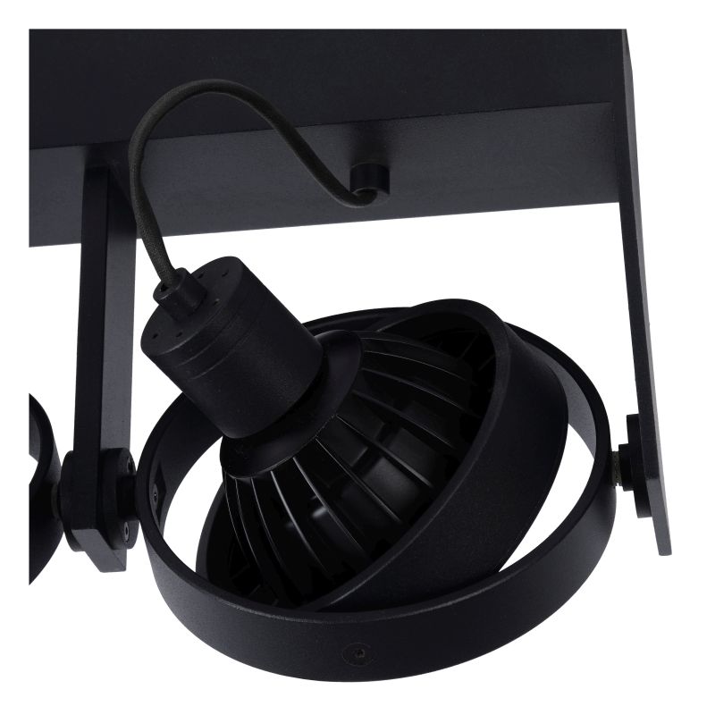 Lucide GRIFFON - Stropné bodové svietidlo - LED Dim to warm - GU10 - 2x12W 2200K/3000K - Black